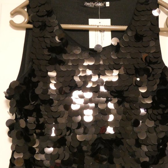 NWT Embellished Black Top - Picture 2 of 4